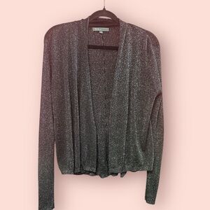 89th & Madison Black Metallic Cardigan
